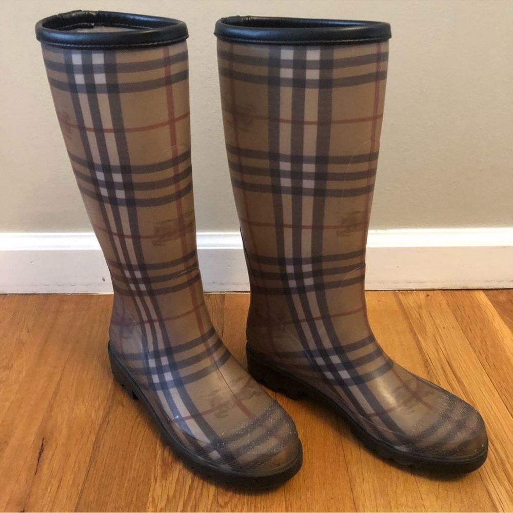 Plaid Rain Boots